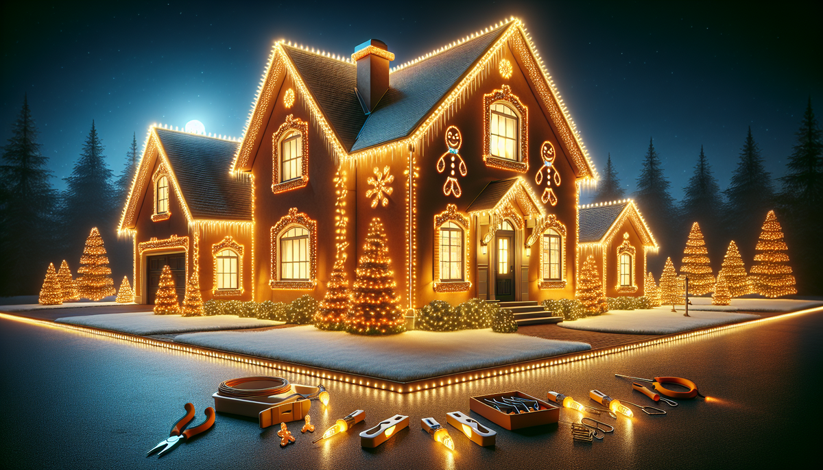GingerbreadStyle Christmas Lights Easy Installation and Takedown Tip