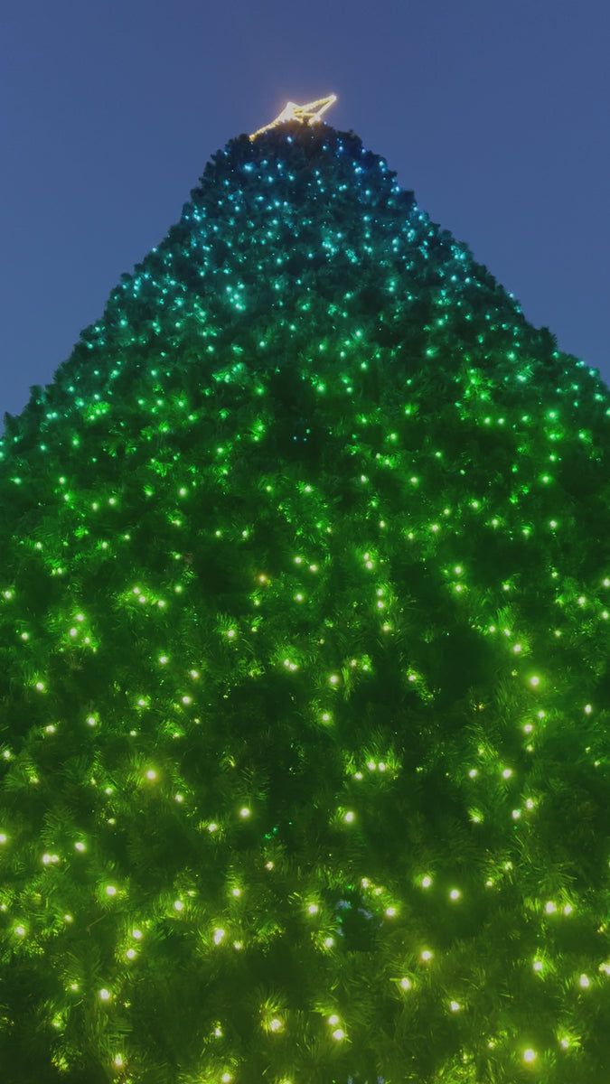 Color changing RGB Tower Tree Christmas Light Contractors USA