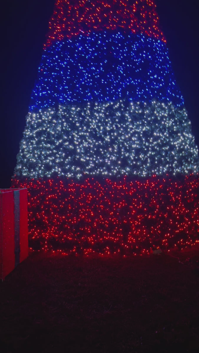 Color changing RGB Tower Tree Christmas Light Contractors USA