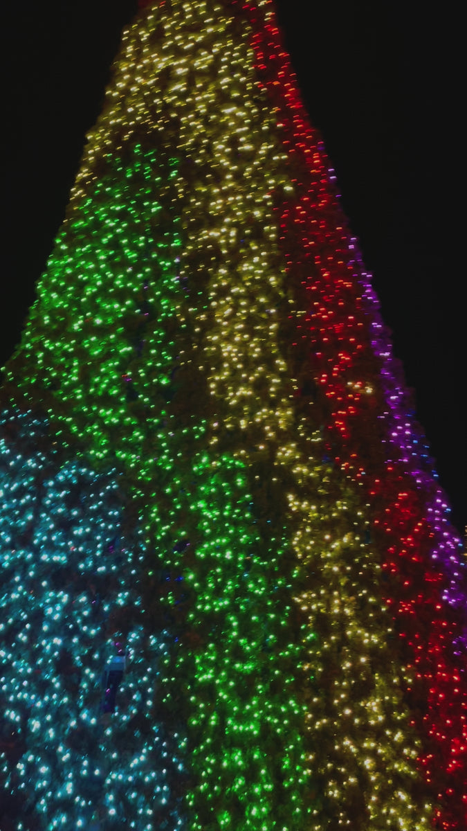 Color changing RGB Tower Tree Christmas Light Contractors USA