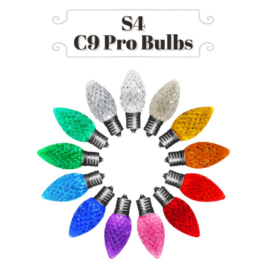 Bulbs C9 Pro Bulbs Faceted LED Christmas Light Contractors USA