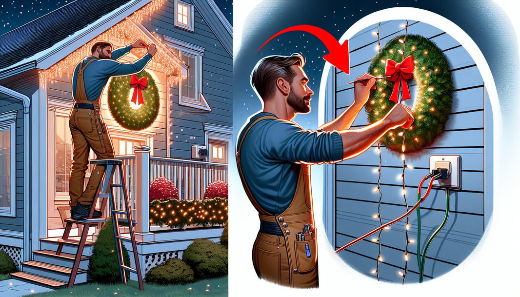 How to Hang a Lit Wreath Like a Pro Christmas Light Installer