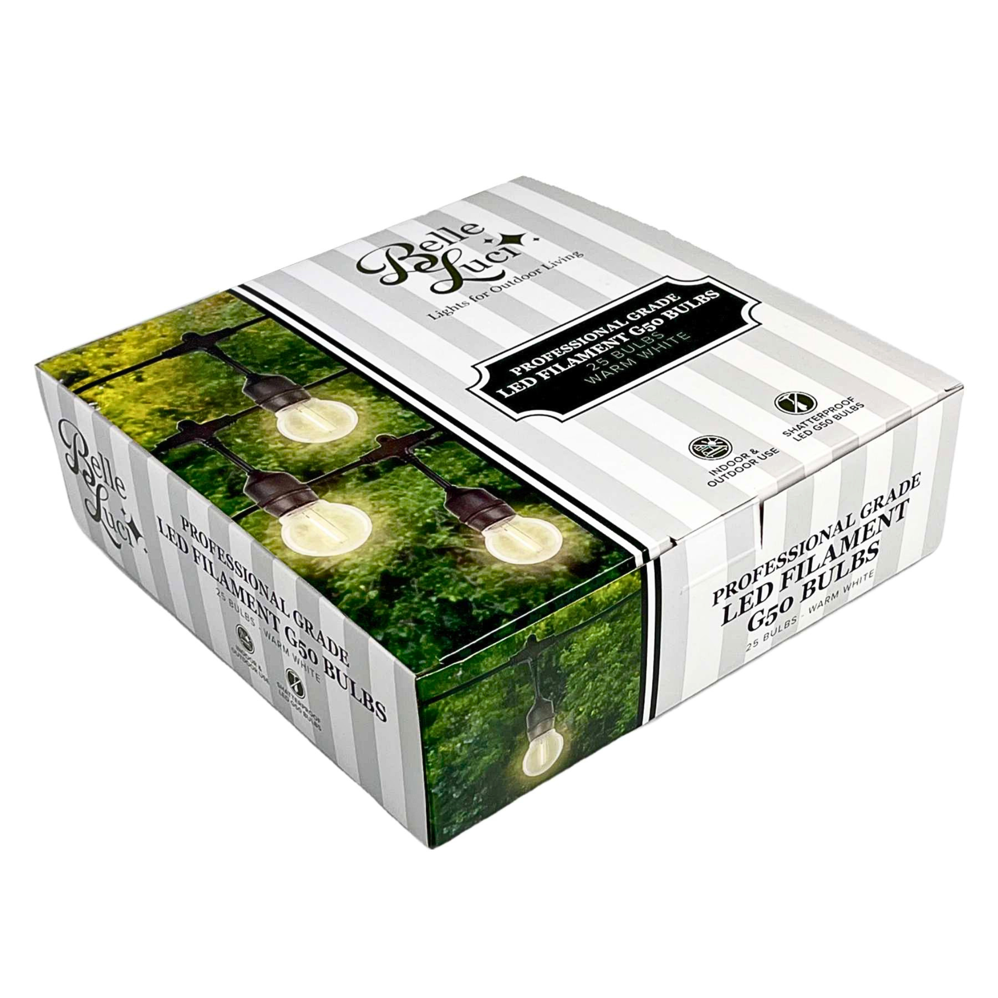 Bulbs - Belle Luci Filament LED Bulbs - E26 Base G50