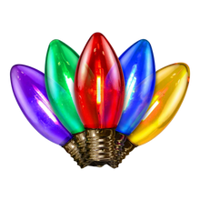 Load image into Gallery viewer, Bulbs - C9 HBL Transparent Smooth Filament LED Bulbs
