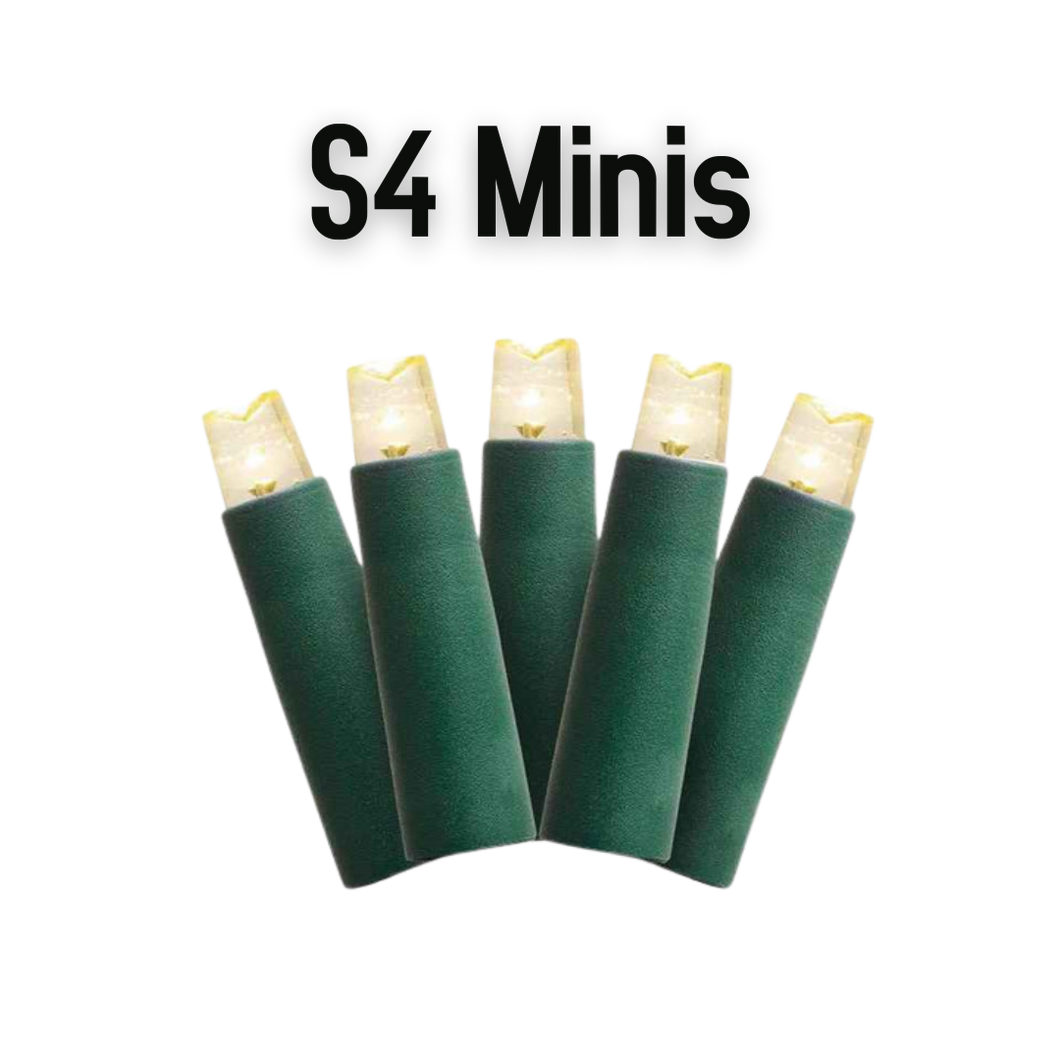 Mini Lights - S4 5mm Warm White 4 inch Spacing / 50L