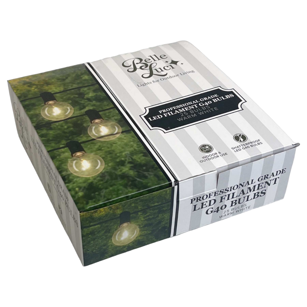 Bulbs - Belle Luci Filament LED Bulbs - E17 Base G50 & G40