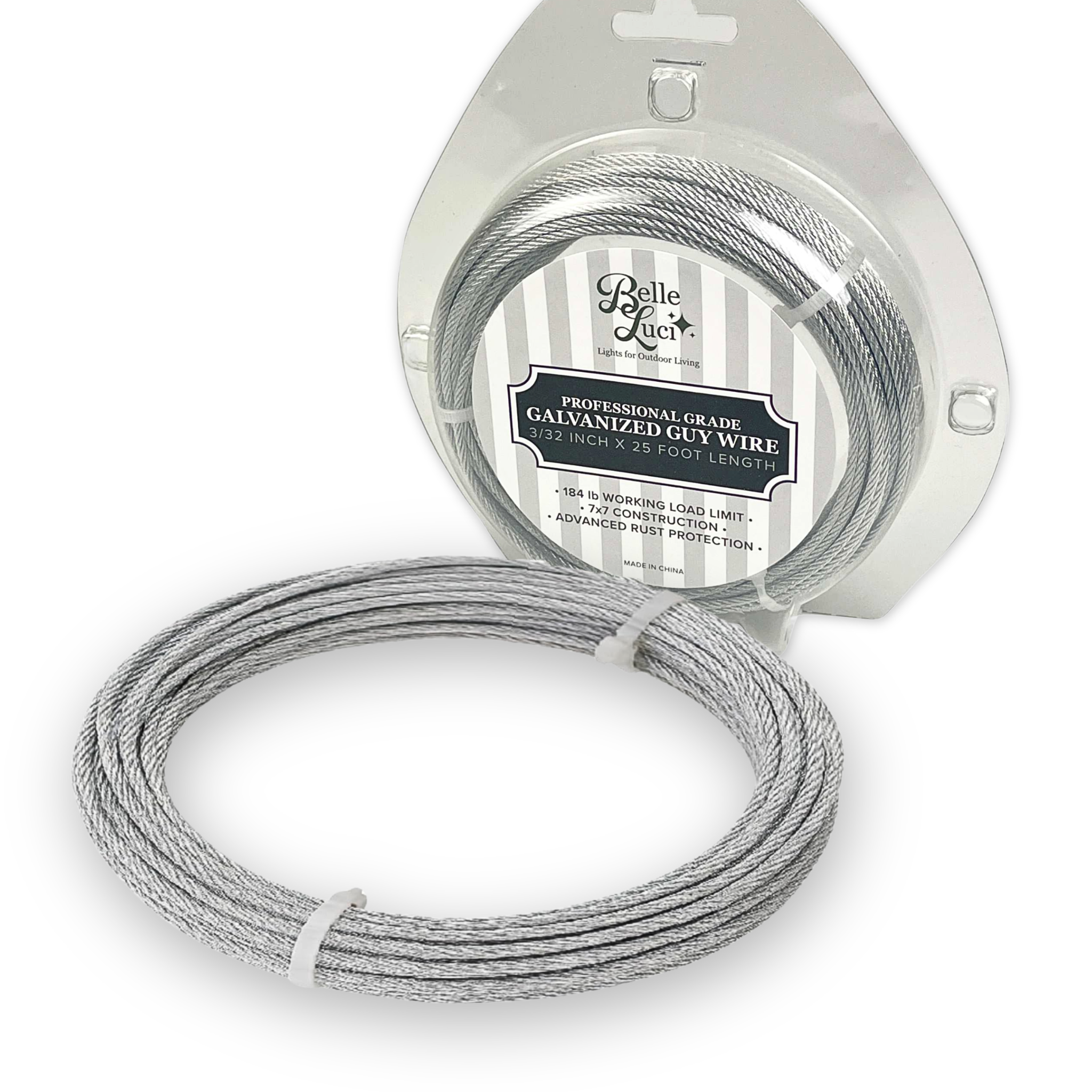 Belle Luci 3/32-inch Patio light Guy Wire
