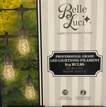 Load image into Gallery viewer, Belle Luci Filament LED Bulb Holiday Bright Lights S14 E26 Warm White
