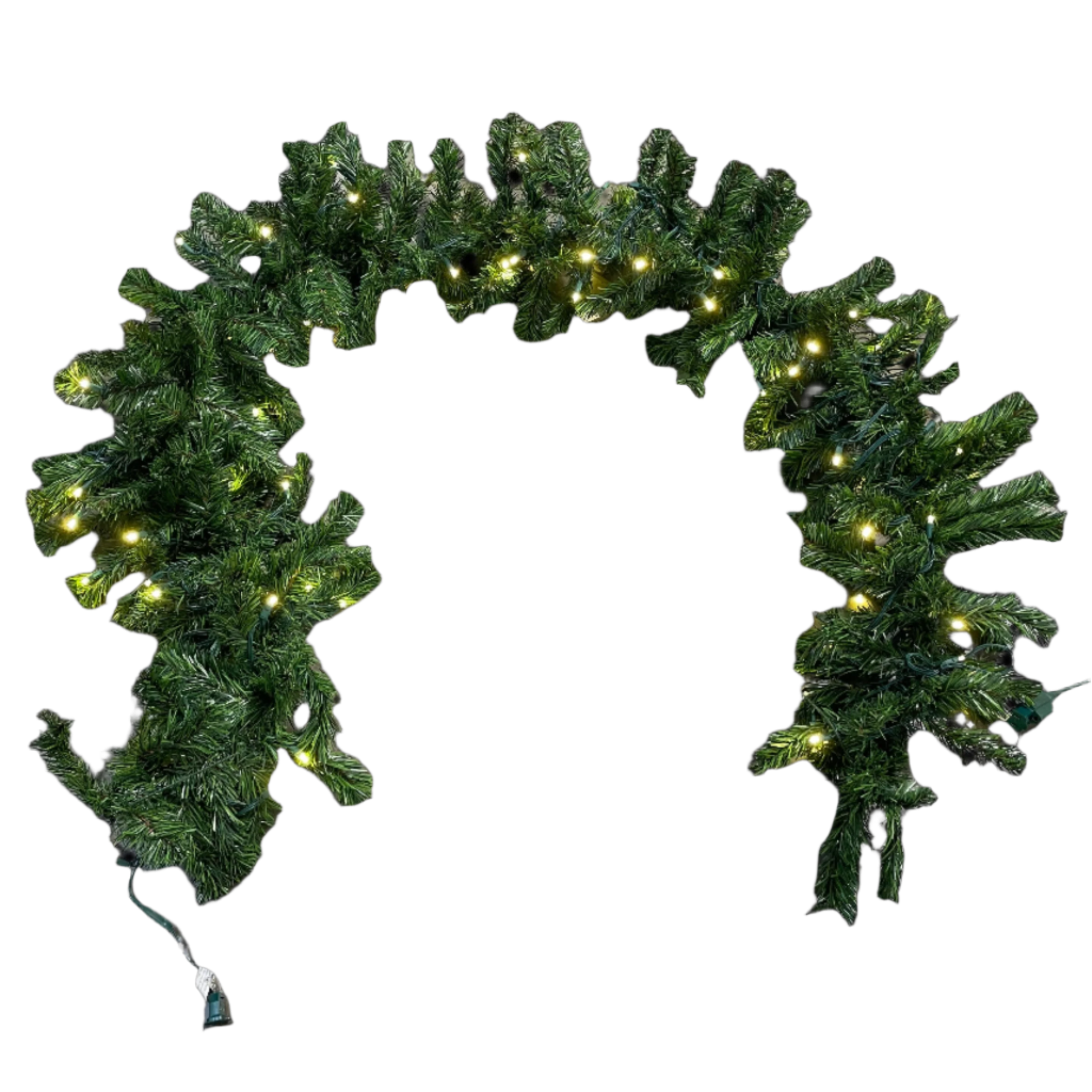 9FT * 14” PVC Pine Pre-Light Garland - FINAL SALE