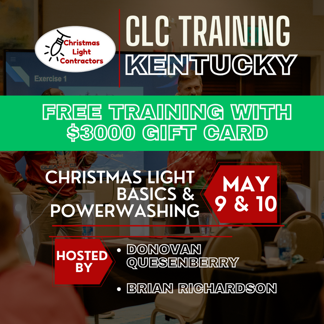 Kentucky- FREE IN PERSON TRAINING, May 9th-10th