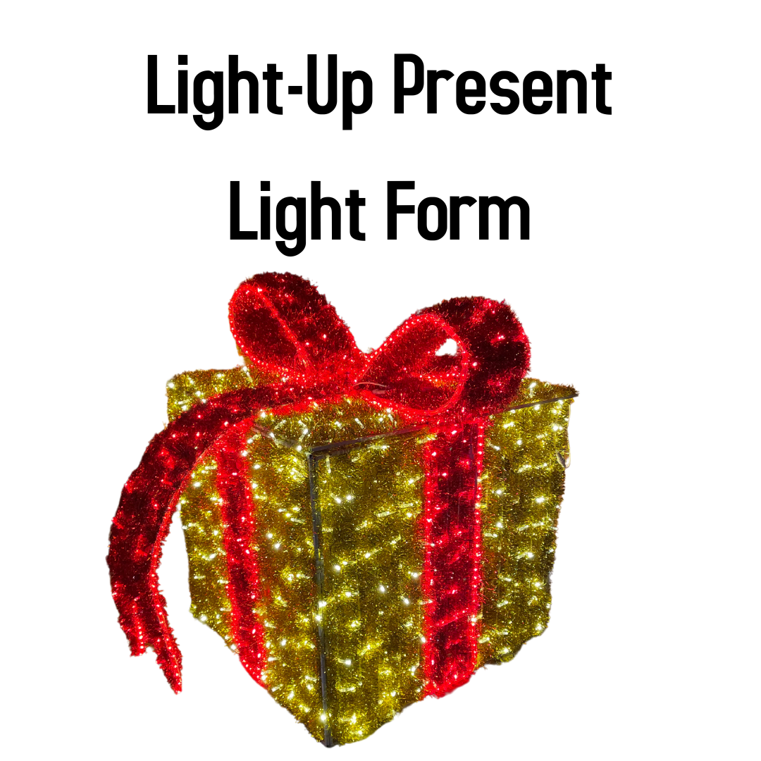 Gift Box Wire Frame Art