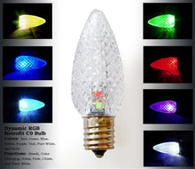 Load image into Gallery viewer, Dynamic RGB Transparent Faceted C9 bulb (Bag of 25)
