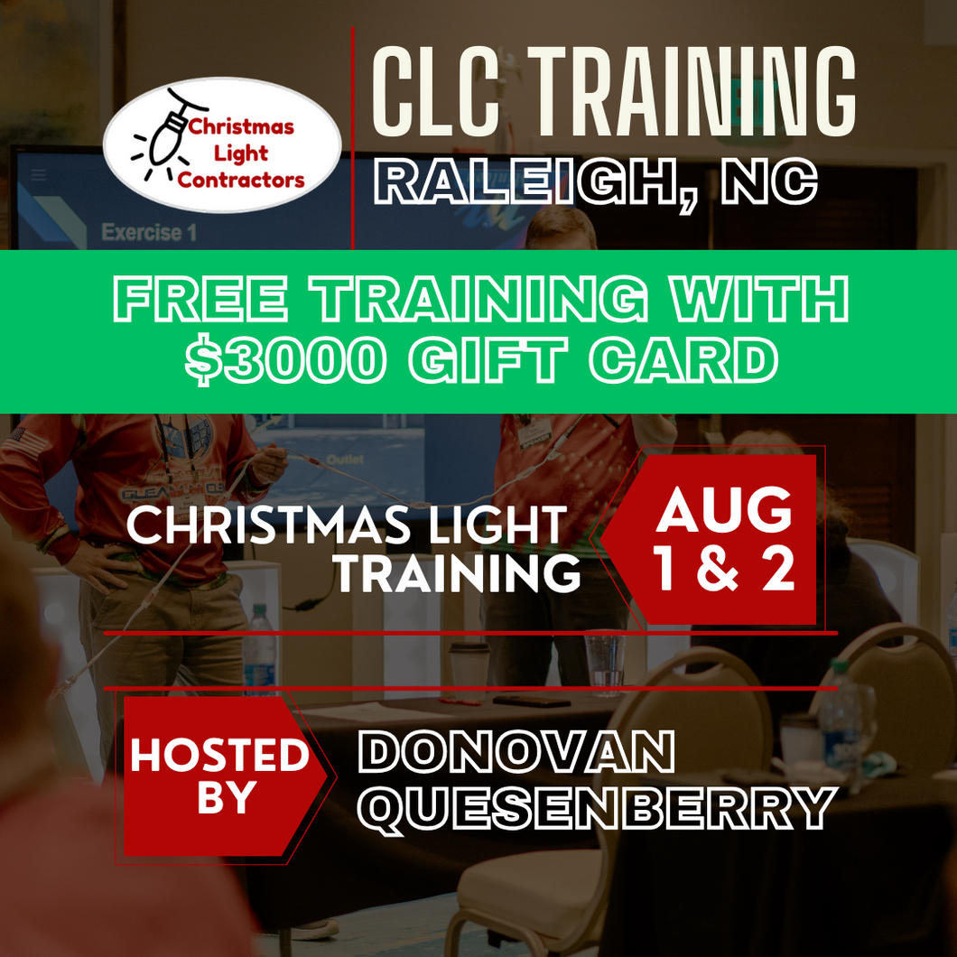 North Carolina- FREE IN PERSON TRAINING, August 1st-2nd