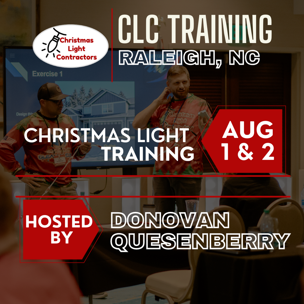 North Carolina- IN PERSON TRAINING, August 1st-2nd