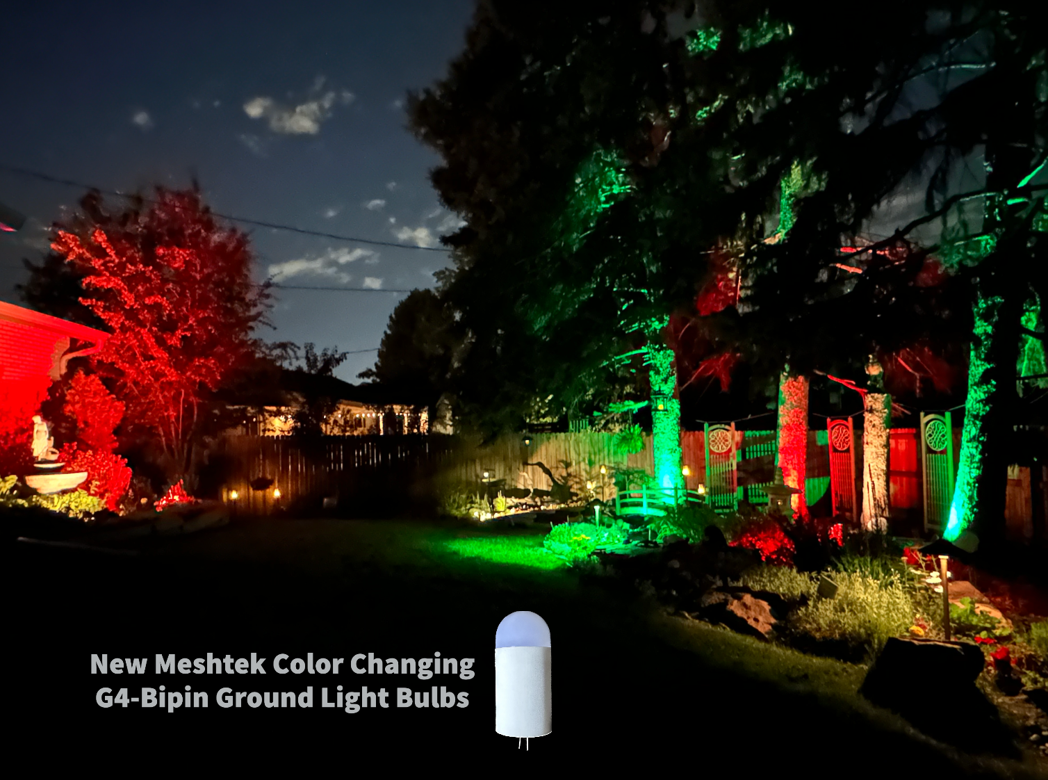 Meshtek: Landscape Lighting G4 Color Changing Bulb