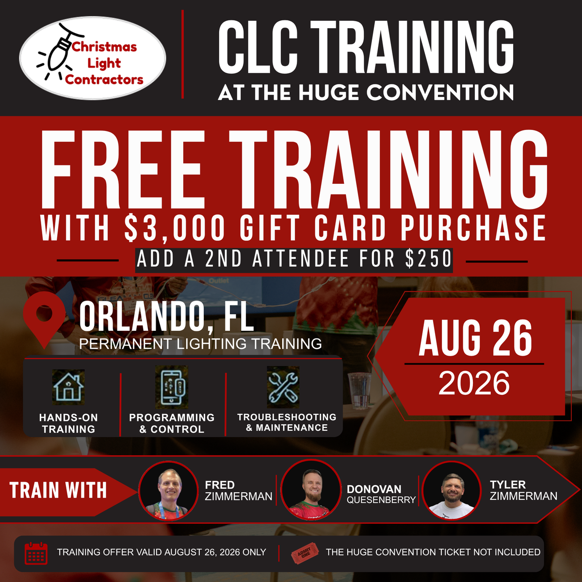 Clc Card $3000 Gift Card +FREE CLC Pre-Event Permanent Lighting Training at The ...