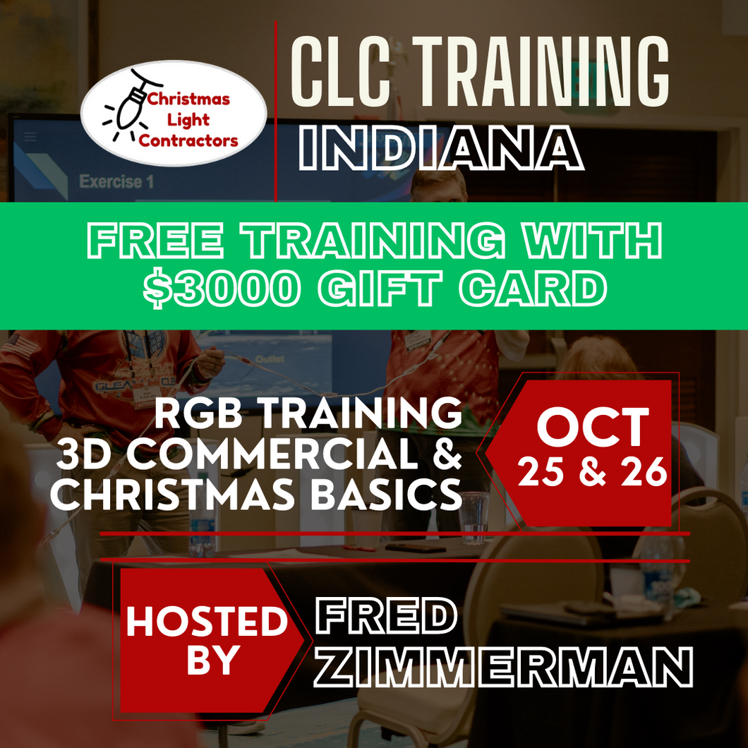 Indiana- FREE IN PERSON TRAINING, October 25th-26th