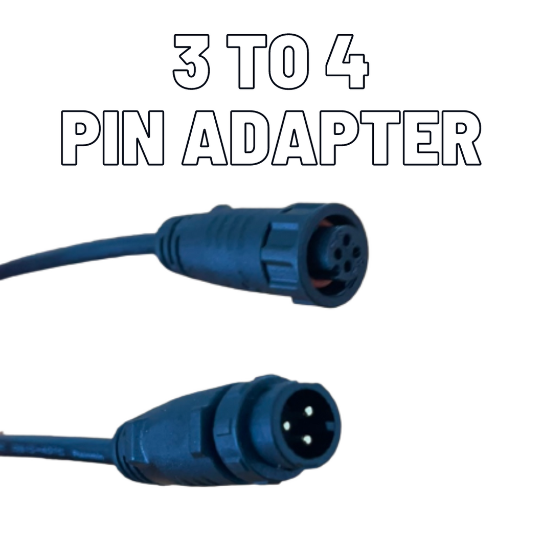 l.) Minleon Permanent Lighting RGB: 3 to 4 Pin Adapter Minleon