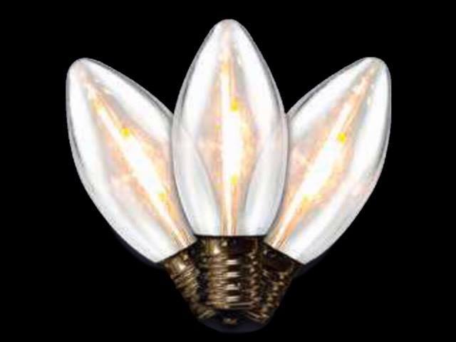 HBL Transparent Smooth Filament LEDS C7 & C9 bulbs