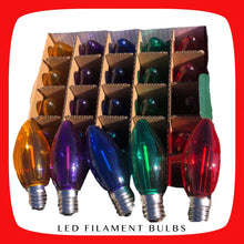 Load image into Gallery viewer, LED C7 Transparent Smooth Filament Bulbs (Case/500 Bulbs)
