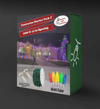 Load image into Gallery viewer, Starter Pack: C9 1000 ft (15&quot; or 12&quot; Spacing) Enhanced HALO Holiday Lighting Clips™&lt;br&gt;FREE SHIPPING
