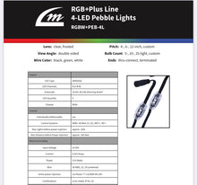 Load image into Gallery viewer, c.) Minleon Permanent Lighting RGB: Pebble Lights 4 pin (12 inch spacing)
